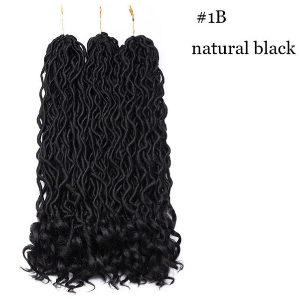 BENEHAIR Goddess Faux Locs Crochet Braids Hair Synthetic Braiding Hair Pre Loop Crochet Braiding Hair Exntension Fake Women Hair