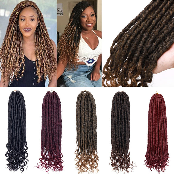 BENEHAIR Goddess Faux Locs Crochet Hair 24 Strands Crochet Braiding Hair Synthetic Hair Extension Fake Hair For Black Women