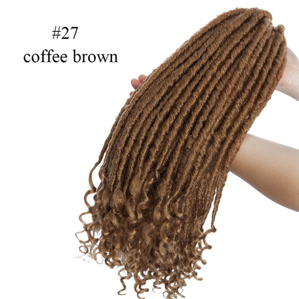 BENEHAIR Goddess Faux Locs Crochet Hair 24 Strands Crochet Braiding Hair Synthetic Hair Extension Fake Hair For Black Women